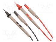 Test leads; Inom: 10A; Len: 1m; probe tip,banana plug 4mm AXIOMET