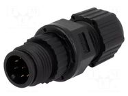 Connector: M12; plug; PIN: 8; male; 30V; straight; IP67,IP68; plastic AMPHENOL LTW