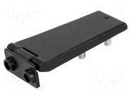 Hinge; L: 72mm; zinc and aluminium alloy; black; H: 33mm RST ROZTOCZE