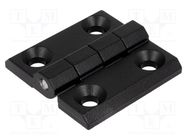 Hinge; Width: 40mm; zinc and aluminium alloy; black; H: 40mm RST ROZTOCZE