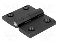 Hinge; Width: 76mm; zinc and aluminium alloy; black; H: 60mm RST ROZTOCZE