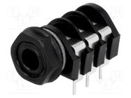 Connector: Jack 6,3mm; socket; female; ways: 3; angled 90°; THT; S2 CLIFF