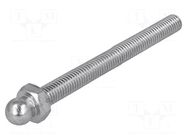 Pin; M8; steel; Ø: 10mm; Plating: zinc; Thread len: 80mm FATH