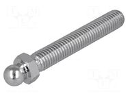 Pin; M10; steel; Ø: 10mm; Plating: zinc; Thread len: 60mm FATH