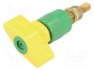 Laboratory clamp; yellow-green; 1kVDC; 200A; on panel,screw SCHÜTZINGER