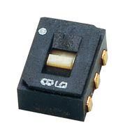 SLIDE SWITCH, DPDT, 0.1A, 6VDC, SMD