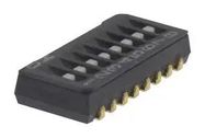 DIP SWITCH, 8POS, SPST, SLIDE, SMD