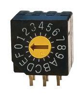 ROTARY CODE SW, 16POS, HEX, 0.1A, 5V