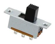 SLIDE SWITCH, DPDT, 1A, 125VAC, PANEL