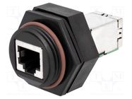 RJ45; coupler; RJ-Lnxx; PIN: 8; shielded; Layout: 8p8c; IP67; ENSP1F5 MOLEX