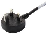 POWER CORD, BS 1363A PLUG-IEC C13, 1M