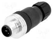 Connector: M12; plug; PIN: 5; male; A code-DeviceNet / CANopen 