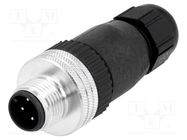 Connector: M12; plug; PIN: 4; male; A code-DeviceNet / CANopen MOLEX