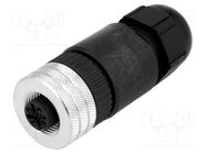 Connector: M12; plug; PIN: 4; female; A code-DeviceNet / CANopen 