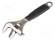 Wrench: adjustable; Jaw capacity: 39mm; Overall len: 218mm; ERGO® BAHCO
