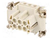 Connector: HDC; contact insert; female; GWconnect; PIN: 6; 16A; 500V MOLEX
