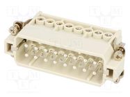 Connector: HDC; contact insert; male; S-A; PIN: 16; 16+PE; size 16A MOLEX