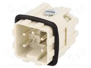 Connector: HDC; contact insert; male; GWconnect; PIN: 5; 10A; 400V MOLEX