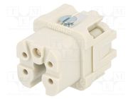 Connector: HDC; contact insert; female; S-A; PIN: 5; 4+PE; size 3A MOLEX