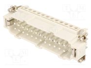 Connector: HDC; contact insert; male; S-E; PIN: 24; 24+PE; size 24B MOLEX