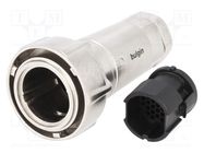 Connector: circular; plug; male; PIN: 32; w/o contacts; for cable BULGIN