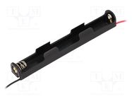 Holder; AAA,R3; Batt.no: 2; cables; black; 150mm COMF