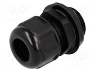 Cable gland; PG16; IP68; polyamide; black; UL94V-2; GWconnect 