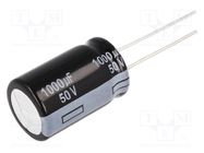 Capacitor: electrolytic; low ESR; THT; 1000uF; 50VDC; Ø16x25mm PANASONIC