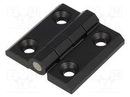 Hinge; Width: 60mm; zinc and aluminium alloy; black; H: 60mm RST ROZTOCZE