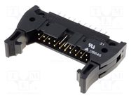 Connector: IDC; socket; male; PIN: 20; straight; with ejector; THT OMRON