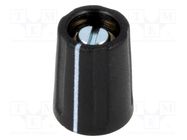 Knob; with pointer; ABS; Øshaft: 4mm; Ø10.5x14mm; black; A2610 OKW