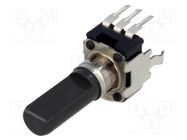 Potentiometer: shaft; single turn,vertical; 10kΩ; ±20%; 6mm; mono ALPS