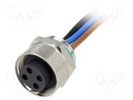 Socket; 7/8"; 0.5m; female; PIN: 4; straight; with leads; PVC; IP67 HARTING