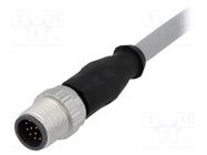 Connector: M12; plug; PIN: 12; male; A code-DeviceNet / CANopen; 5m HARTING