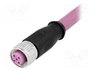 Connector: M12; plug; PIN: 4; female; B code-Profibus; 1.5m; cables HARTING