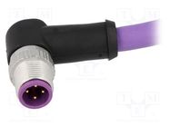 Connector: M12; plug; PIN: 4; male; B code-Profibus; 10m; angled 90° HARTING