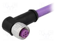 Connector: M12; plug; PIN: 4; female; B code-Profibus; 0.5m; cables HARTING