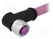 Connector: M12; plug; PIN: 4; female; B code-Profibus; 1.5m; cables HARTING