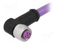Connector: M12; plug; female; PIN: 4; angled 90°; B code-Profibus HARTING