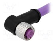 Connector: M12; plug; PIN: 4; female; B code-Profibus; 7.5m; cables HARTING