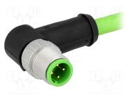 Connector: M12; plug; PIN: 4; male; D code-Ethernet; 1.5m; cables HARTING