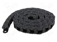 Cable chain; E2.10; Bend.rad: 18mm; L: 1000mm; Int.height: 10.1mm IGUS