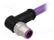 Connector: M12; plug; PIN: 4; male; B code-Profibus; 5m; angled 90° HARTING