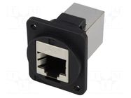 Coupler; FT; Cat: 6; shielded; 8p8c; RJ45 socket,both sides CLIFF