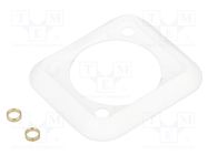 Socket gasket; white; XLR standard; 19x24mm; FT CLIFF