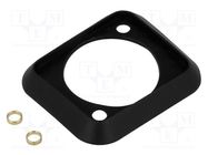 Socket gasket; black; XLR standard; 19x24mm; FT CLIFF