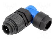 Connector: circular; plug; for cable; PIN: 4; male; screw terminal AMPHENOL