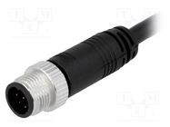 Connector: M12; plug; PIN: 8; male; A code-DeviceNet / CANopen; 1m AMPHENOL LTW