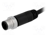 Connector: M12; plug; PIN: 3; male; A code-DeviceNet / CANopen; 1m AMPHENOL LTW