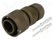 Connector: military; plug; male; PIN: 2; size 16; aluminium alloy AMPHENOL AIR